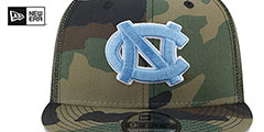 North Carolina ARMY CAMO TRUCKER Hat by New Era - 3rd View