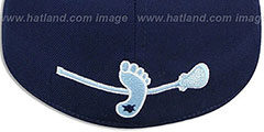 North Carolina SWOOP LACROSSE Navy Fitted Hat by Zephyr - 3rd View