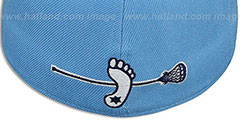 North Carolina SWOOP LACROSSE Sky Fitted Hat by Zephyr - 3rd View