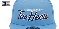 North Carolina TEAM-SCRIPT SNAPBACK Sky Hat by New Era - 3rd View