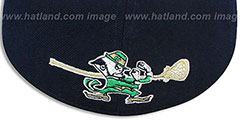 Notre Dame SWOOP LACROSSE Navy Fitted Hat by Zephyr - 3rd View