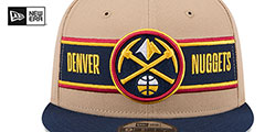 Nuggets 2024 NBA DRAFT SNAPBACK Camel-Navy Hat by New Era - 3rd View