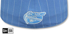 Nuggets NBA SILHOUETTE PINSTRIPE Sky-White Fitted Hat by New Era - 3rd View