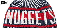 Nuggets STRIPED Knit Beanie Hat by New Era - 3rd View