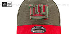 NY Giants 2017 SALUTE-TO-SERVICE FLEX Green-Red Hat by New Era - 3rd View