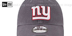 NY Giants CORE-CLASSIC STRAPBACK Charcoal Hat by New Era - 3rd View