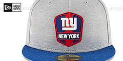 NY Giants ROAD ONFIELD STADIUM Grey-Royal Fitted Hat by New Era - 3rd View