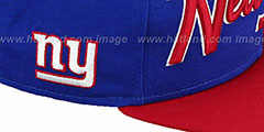 NY Giants SNAP-IT-BACK SNAPBACK Royal-Red Hat by New Era - 3rd View