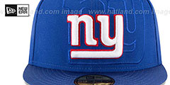 NY Giants STADIUM SHADOW Royal Fitted Hat by New Era - 3rd View