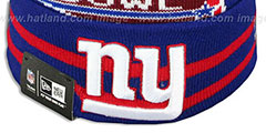 NY Giants SUPER BOWL XLII Royal Knit Beanie Hat by New Era - 3rd View