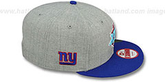 NY Giants SUPER BOWL XLII SNAPBACK Grey-Royal Hat by New Era - 3rd View