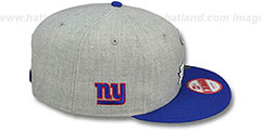 NY Giants SUPER BOWL XLVI SNAPBACK Grey-Royal Hat by New Era - 3rd View