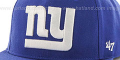 NY Giants SUPER-SHOT STRAPBACK Royal Hat by Twins 47 Brand - 3rd View