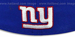 NY Giants WORD-KNOCK Royal-Red Fitted Hat by New Era - 3rd View