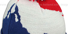 NY Rangers PAINTBRUSH BEANIE by Mitchell and Ness - 3rd View