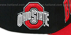 Ohio State LACROSSE SUPER-ARCH SNAPBACK Black-Red Hat by Zephyr - 3rd View