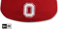 Ohio State NCAA TEAM-SCRIPT Red Fitted Hat by New Era - 3rd View