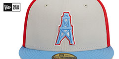 Oilers HISTORIC SIDELINE PINWHEEL Fitted Hat by New Era - 3rd View