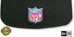 Oilers NFL THROWBACK TEAM-BASIC Black-Sky Fitted Hat by New Era - 3rd View