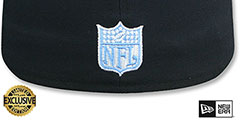 Oilers NFL THROWBACK TEAM-BASIC Navy Fitted Hat by New Era - 3rd View