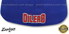 Oilers SHOOTOUT Royal Fitted Hat by Zephyr - 3rd View