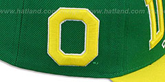 Oregon LACROSSE SUPER-ARCH SNAPBACK Green-Yellow Hat by Zephyr - 3rd View