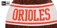 Orioles BANNER Knit Beanie Hat by New Era - 3rd View