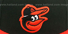 Orioles BAYCIK ALT Black-Orange Fitted Hat by New Era - 3rd View