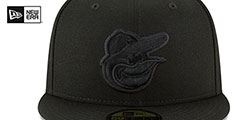 Orioles BLACKOUT Fitted Hat by New Era - 3rd View