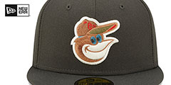 Orioles COLOR PACK MULTI Charcoal Fitted Hat by New Era - 3rd View