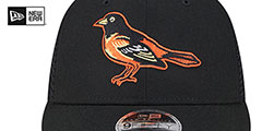 Orioles COOP LOW-CROWN TRUCKER SNAPBACK Black Hat by New Era - 3rd View