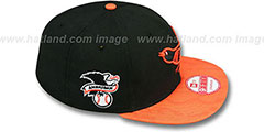 Orioles COOP SNAKE-THRU STRAPBACK Black-Orange Adjustable Hat by New Era - 3rd View