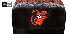 Orioles FROSTWORK TRAPPER Orange Knit Hat by New Era - 3rd View