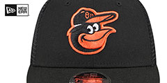 Orioles LOW-CROWN TRUCKER SNAPBACK Black Hat by New Era - 3rd View