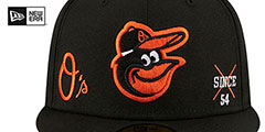 Orioles MULTI-AROUND Black Fitted Hat by New Era - 3rd View