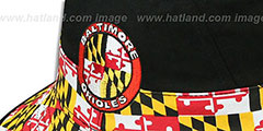 Orioles SPLITTER MARYLAND FLAG BUCKET Hat by New Era - 3rd View