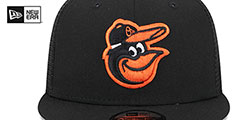 Orioles TEAM-BASIC TRUCKER SNAPBACK Black Hat by New Era - 3rd View