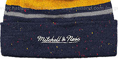 Pacers SPECKLED Navy-Gold Knit Beanie by Mitchell and Ness - 3rd View