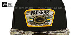 Packers 2021 SALUTE-TO-SERVICE Black-Desert Fitted Hat by New Era - 3rd View