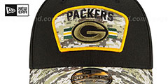 Packers 2021 SALUTE-TO-SERVICE FLEX Black-Desert Hat by New Era - 3rd View