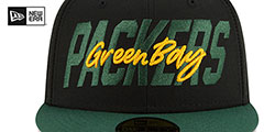 Packers 2022 NFL DRAFT Black-Green Fitted Hat by New Era - 3rd View