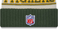 Packers 2023 HISTORIC SIDELINE Knit Beanie Hat by New Era - 3rd View