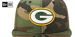 Packers ARMY CAMO TRUCKER Hat by New Era - 3rd View