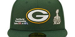 Packers HISTORIC CHAMPIONS Green Fitted Hat by New Era - 3rd View