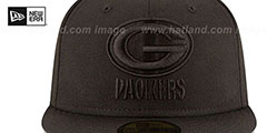 Packers NFL TEAM-BASIC BLACKOUT Fitted Hat by New Era - 3rd View