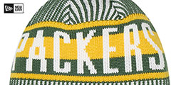 Packers STRIPED Knit Beanie Hat by New Era - 3rd View