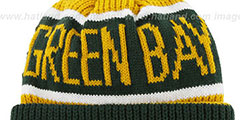 Packers THE-CALGARY Green-Gold Knit Beanie Hat by Twins 47 Brand - 3rd View