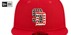 Padres 2023 JULY 4TH STARS N STRIPES Fitted Hat by New Era - 3rd View