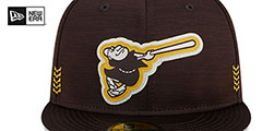 Padres 2024 ONFIELD CLUBHOUSE Heather Brown Fitted Hat by New Era - 3rd View