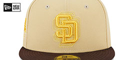 Padres ILLUSION SIDE-PATCH Gold-Brown Fitted Hat by New Era - 3rd View